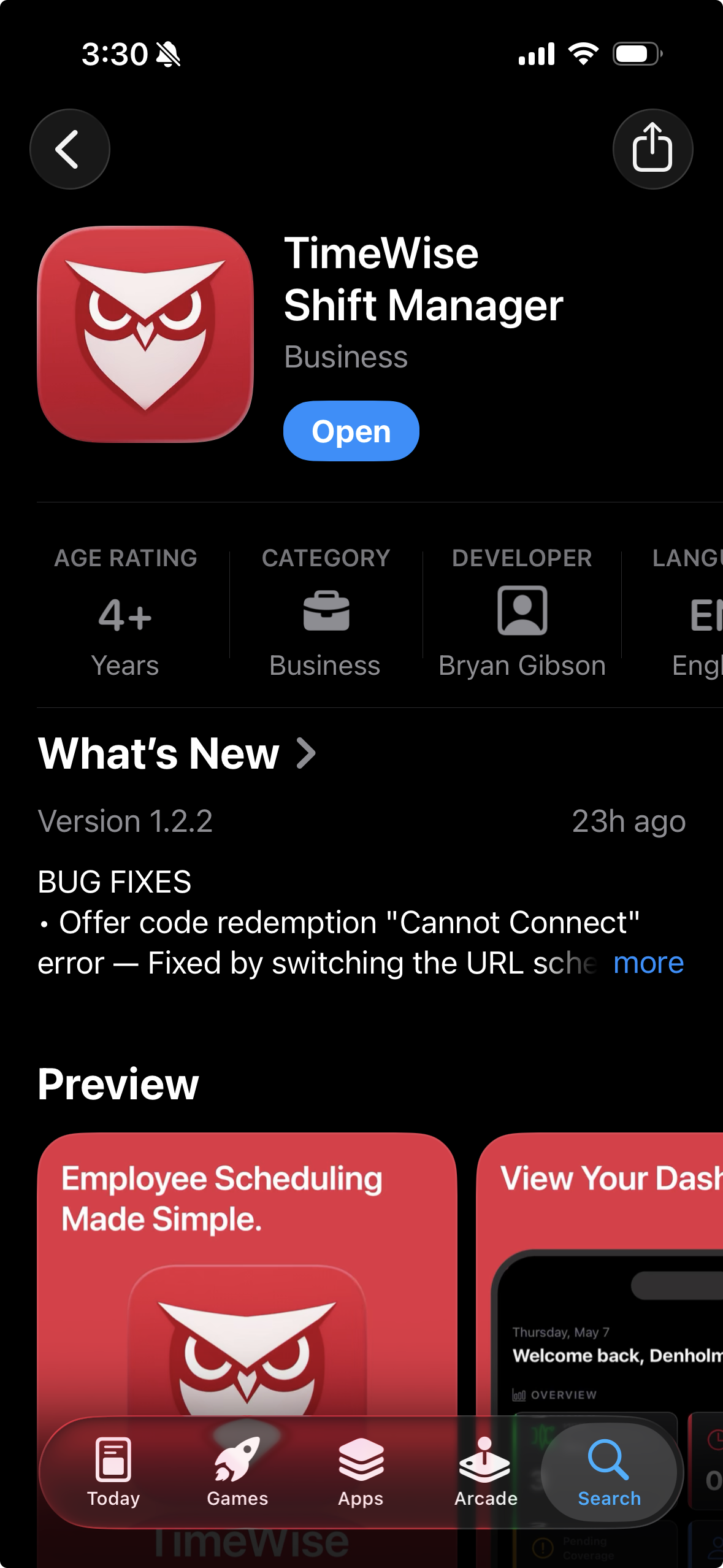 TimeWise on the iOS App Store